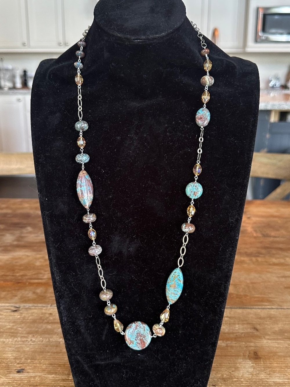 ✨ Boho-Chic Imperial Jasper Statement Necklace